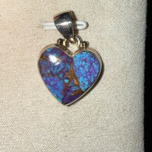 Purple composite dyed turquoise